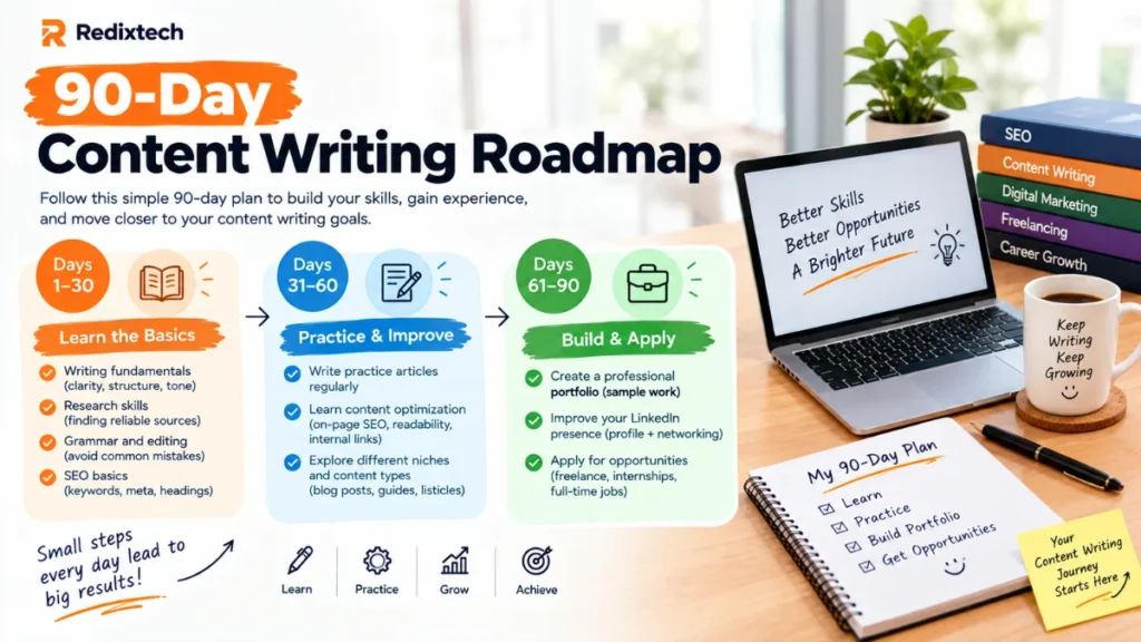 90-day roadmap for learning content writing