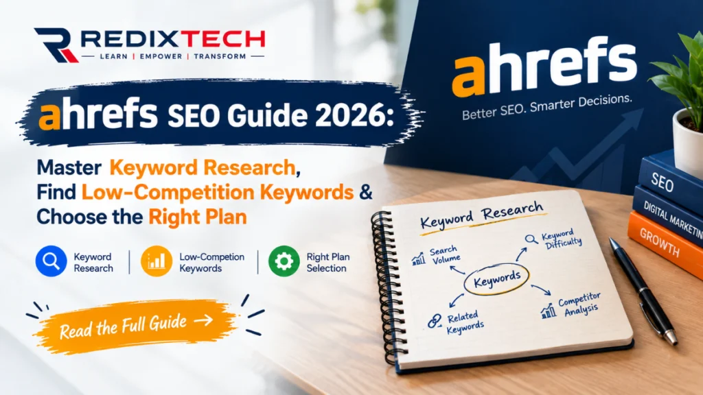 Ahrefs SEO Guide 2026 for keyword research and low-competition keywords