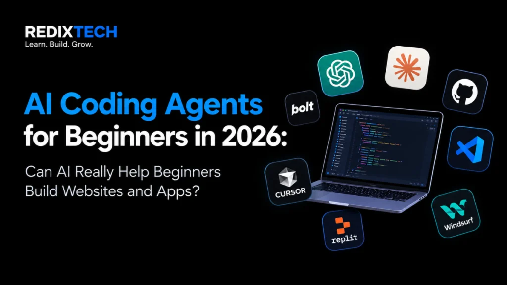 AI coding agents for beginners building websites and apps